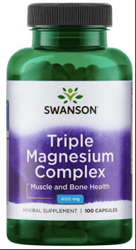 Swanson Triple Magnesium Complex (400 mg, 100 Capsules)