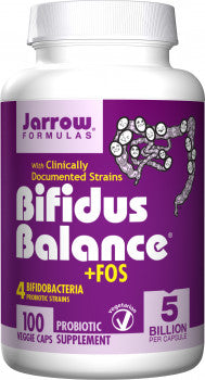 Jarrow Formulas Bifidus Balance Plus FOS (5 Billion per Capsule, 100 Vegetarian Capsules)