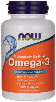 Now Foods Molecularly Distilled Omega-3 (100 Softgels)