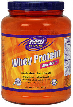 Now Foods Whey Protein (Strawberry, 907g)