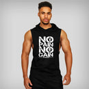 Mens Bodybuilding Hooded Tank Top and Vest