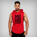 Mens Bodybuilding Hooded Tank Top and Vest