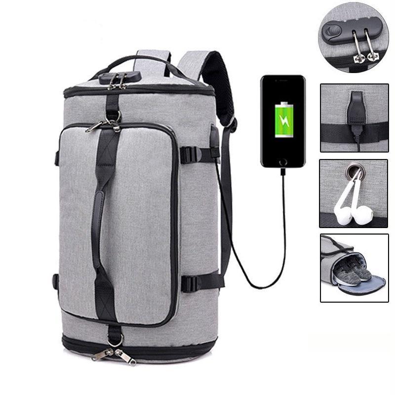 USB Anti-theft Gym backpack Bags Fitness Gymtas Bag for Men